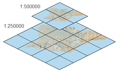 Example of a map cache and how the map tiles are created